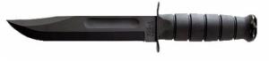 Ka-Bar Fighting/Utility 7" Fixed Clip Point Plain Black 1095 Cro-Van Blade Black Kraton G Handle - 1211