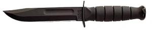 Kabar Knife w/Fixed Clip Point Blade & Leather Sheath - 1256