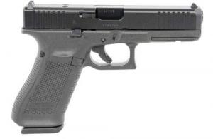 Glock G17 Gen5 MOS 9mm Luger 4.49" 17+1 Black Polymer Frame Black nDLC Steel with Front Serrations & MOS Cuts Slide