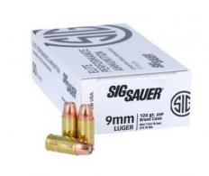 Sig Sauer Elite Preformance Jacketed Hollow Point 9mm Ammo 124 gr 50 Round Box - E9MMJHP12450