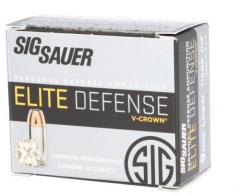 Sig Sauer Elite Performance 9mm 115 gr Jacketed Hollow Point (JHP) 50 Bx/ 20 Cs - E9MMJHP11550