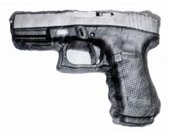 Caliber Gourmet Automatic Handgun Pillow Black w/Gray Accents 19" x 3.5" x 14" Automatic Pistol - CBG-1056