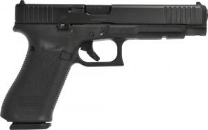 Glock G34 Gen5 MOS 9mm 5.31" 17+1 Black Polymer Frame Black Steel Slide with Front Serrations & MOS Cut Slide - G34517MOSAUT