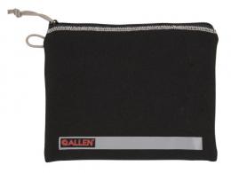 Allen Pistol Pouch made of Black Polyester with Lockable Zippers, ID Label & Fleece Lining Holds Full Size Handgun 7" L x 9 - 3628