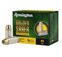 Remington Ammunition Golden Saber Defense 40 S&W 180 gr Brass Jacket Hollow Point (BJHP) 20 Bx/ 25 Cs for Compact Handguns