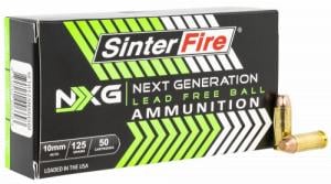 SinterFire Inc SF10125NXG Next Generation (NXG) 10mm Auto 125 gr Lead Free Ball 50 Bx/20 Cs - 1161
