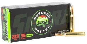 Sierra Outdoor Master .223 Remington 55 gr Hollow Point Boat-Tail (HPBT) 20 Bx/10 Cs - A937532