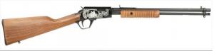 Rossi Gallery .22 LR Caliber with 15+1 Capacity, 18" Barrel, Polished Black with Father And Son Hunting Scene Engra - RP22181WDEN16