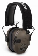 Walker's Razor X-TRM Digital Muff 21 dB Over the Head Polymer Flat Dark Earth Ear Cups with Black Headband & Black L