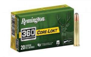 Main product image for Remington Core-Lokt 360 Buckhammer Ammo 200 gr Soft Point 20rd box