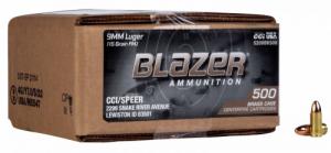 CCI 5200BK500 Blazer Brass 9mm 115 gr Full Metal Jacket  500 round box - 5200500bk