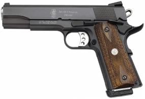 Smith & Wesson 1911 E 45 ACP 5" 8 + 1 Walnut Grip Fixed Sight Blued - 108285