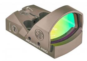 Sig Sauer Electro-Optics Romeo1Pro Flat Dark Earth 1x30mm 6 MOA Illuminated Red Dot Reticle, Fits Sig P320 XFive Legion - SOR1P103
