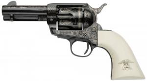 Pietta Great Western II Liberty 9mm Luger 6 Shot 3.50" Blued Engraved Octagon Barrel, Blued Engraved Cylinder - GW9LLE312NMUI