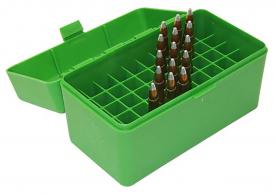 MTM Case-Gard RM5010 Ammo Box Flip-Top for .243 Win/.308 Win/.220 Swift Green Polypropylene 50rd - 185 MTM Case-Gard RM5010 Ammo Box Flip-Top for .243 Win/.308 Win/.220 Swift Green Polypropylene 50rd - 185