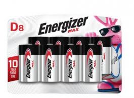 Rayovac Energizer Max D Batteries Alkaline 1.5 Volt, Qty (12) 8 Pack
