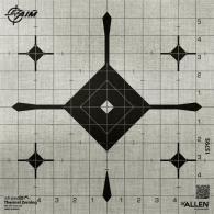 Allen Company EZ Aim Thermal ID Grid Bullseye Paper Target, 12" x 12," Gray - 15795
