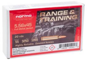 Norma Ammunition 5.56x45mm NATO 55 gr Full Metal Jacket 20 Per Box/ 10 Case - 701701313