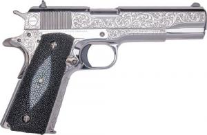 Cnc Firearms Colt 1911 Tuxedo 38 Super 5" Stainless Steel Barrel, High Polished w/Black DLC Engraving Stainless Steel S - CNCTUX38 Cnc Firearms Colt 1911 Tuxedo 38 Super 5" Stainless Steel Barrel, High Polished w/Black DLC Engraving Stainless Steel S - CNCTUX38