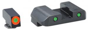 Ameriglo Spartan Operator for Glock Orange/Black Outline Green Tritium Handgun Sight