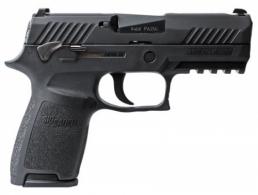 Sig Sauer 320C9BSSManual Safety P320 Compact Double Action 9mm 3.9 15+1 Night Sights Manual Safety Black Polyme - 320C9BSSMS
