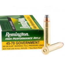 Remington Ammunition High Performance 45-70 Gov 300 gr Semi-Jacketed Hollow Point (SJHP) 20 Bx/ 10 Cs - 21463