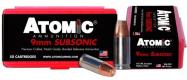 Main product image for Atomic Pistol Subsonic 9mm+P 147 gr Bonded Match Hollow Point 50 Bx/ 10 Cs