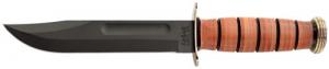Ka-Bar 1215 USMC Knife 7" 1095 Cro-Van Fixed Leather - 425