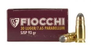 Fiocchi 30 Luger 93 Grain Jacketed Soft Point - 765B