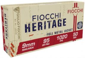 Fiocchi 9X18MM Makarov 95 Grain FMJ  50rd box - 9MAK