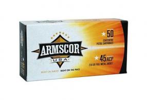ARMSCOR  45 ACP Ammo  230GR FMJ 50rd box - FAC4512N
