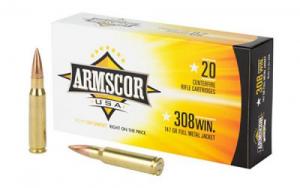 Armscor Full Metal Jacket 308 Winchester Ammo 20 Round Box - FAC308-1N