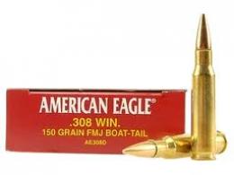 5 Boxes Federal 308 Win. 150 Gr. FMJBT - AE308D