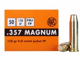 RWS 357 Magnum 158gr. Full Metal Jacket 50 RDS