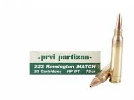 PRVIPartisan22375gr.BoatTailHollowPoint,20rounds