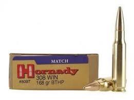 Hornady 308 Win 168gr BTHP Match 20ct - 8097LE