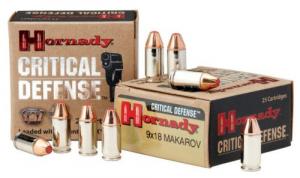 Hornady 9x18 Makarov 95gr Critical Defense 25 - 91000LE