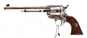 Standard Manufacturing SAA Nickel Engraved 7.5" 45 Long Colt Revolver - SAR7N2E