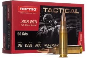 Norma Tactical .308 Winchester 147gr FMJ 50rd box