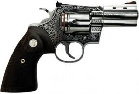 Colt Python "Filligree Frame" Handgun .357 Mag 6rd Capacity 3" Barrel Stainless Finish Wood Grips