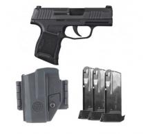 Sig Sauer P365 Tac Pac Black 9mm XRAY3 Day/Night Sights, 3 Mags & Holster - 3659BXR3PTACPAC