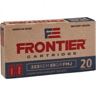 Hornady Frontier Full Metal Jacket 223 Remington 55gr Ammo 20 Round Box - FR100LE