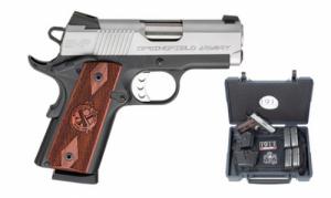 Springfield Armory 1911 EMP *CA Compliant* 9mm Luger Single 3" 9+1 Cocobolo Grip Stainless Steel Slide Gear UP Pack