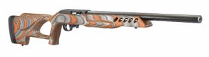 Ruger 10/22 Semi Auto Rifle, 22 LR, 20" Target BBL,Blued Hammer Forged Finish, BLK/ORG Lam. Thumbhole STK, 10rd - 31141