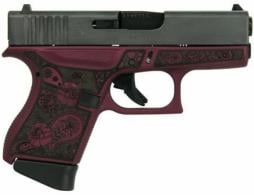 Glock G43 Subcompact Black Cherry Paisley/Black 9mm Pistol - UI4350201BCFP