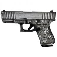 Glock G19 Gen 5 9mm w/Front Serrations 15rd Texas Silver - PA195S203TXS