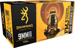 Browning BPT Performance Target Full Metal Jacket 9mm Ammo 100 Round Box - B191800094