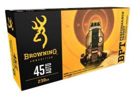 Browning BPT Performance Target Full Metal Jacket 45 ACP Ammo 100 Round Box - B191800454