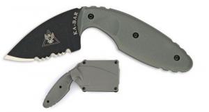 Kabar TDI Law Enforcement Fixed Knife w/Serrated Edge & Foliage Green Handle - 1483FG