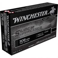 Winchester Ammo Super Suppressed 308 Win 168 gr Open Tip Range 20 Bx/10 Cs - SUP308
